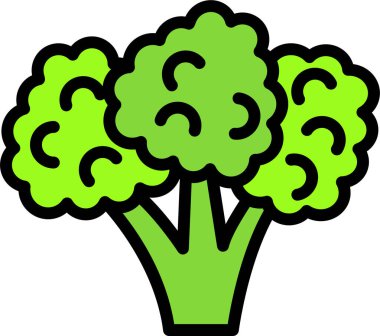 Brokoli. Web simgesi basit illüstrasyon