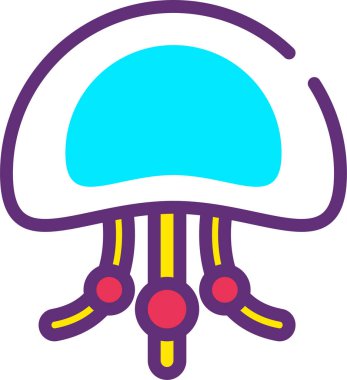 Ahtapot. Web simgesi basit illüstrasyon