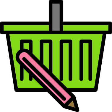 Kalem ağ simgesi, beyaz arkaplanda izole edilmiş basit vektör illüstrasyonu