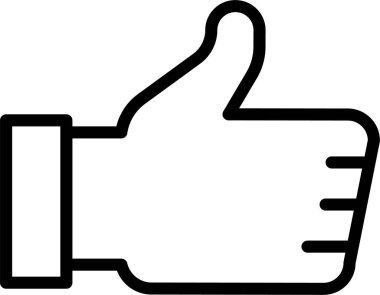 Başparmak yukarı. Web simgesi