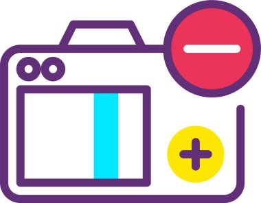 kamera web simgesi, basit vektör illüstrasyonu 