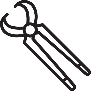 Kerpeten web simgesi, beyaz arkaplanda izole edilmiş basit vektör illüstrasyonu