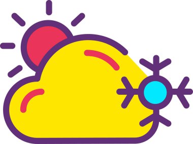 Güneş. Web simgesi basit illüstrasyon