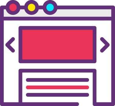 Kodlama. Web simgesi basit illüstrasyon