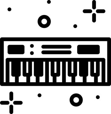 Piyano. Web simgesi basit illüstrasyon