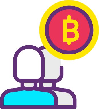 Para için. Web simgesi basit illüstrasyon