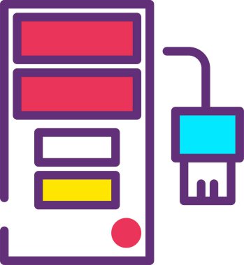 veritabanı. Web simgesi basit illüstrasyon