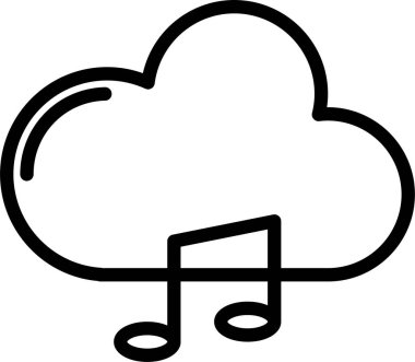 Müzik. Web simgesi basit illüstrasyon 