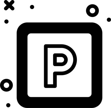 Park ediyor. Web simgesi basit tasarım