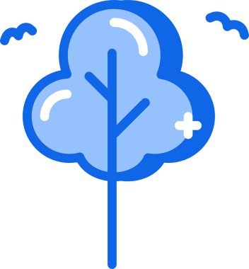 Ağaç simgesi. Web için ağaç vektör simgelerinin basit çizimi