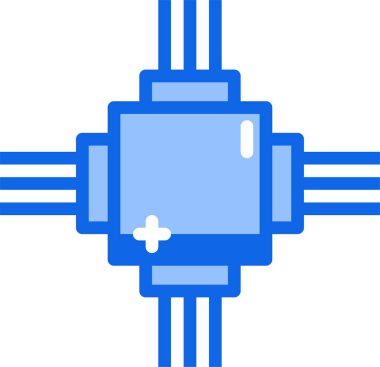 Modern ve teknoloji simgesinin vektör illüstrasyonu