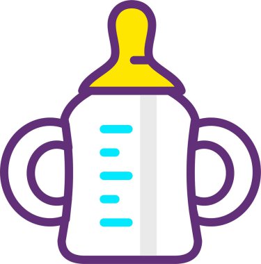 süt simgesi, vektör illüstrasyonu