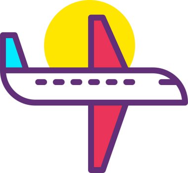 Uçak. Web simgesi basit illüstrasyon