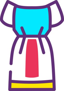 Bornoz. Web simgesi basit illüstrasyon