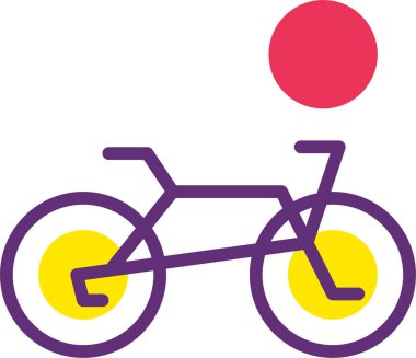 Bisiklet. Web simgesi basit illüstrasyon