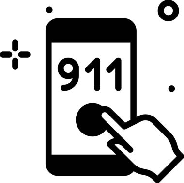 Cep telefonu. Web simgesi basit illüstrasyon