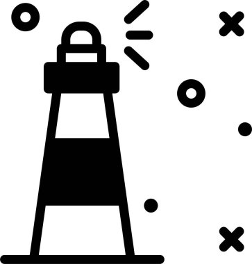 Deniz feneri. Web simgesi basit tasarım