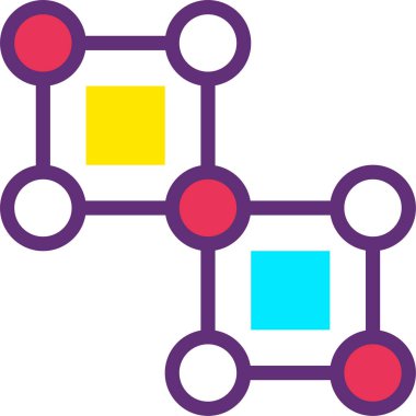 bağlantı ağ simgesi, basit vektör illüstrasyonu