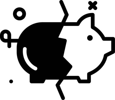 Beyaz arkaplanda izole edilmiş finansal simge ve vektör illüstrasyonu 