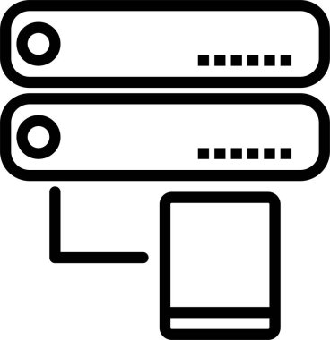 Sunucu. Web simgesi basit illüstrasyon