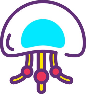 Ahtapot. Web simgesi basit illüstrasyon