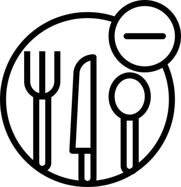 Yemek ve restoran ikonu. vektör illüstrasyonu