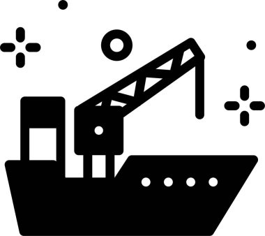 gemi web simgesi, basit vektör illüstrasyonu