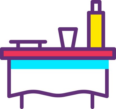 Masa. Web simgesi basit illüstrasyon