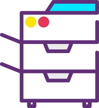 Yazıcı. Web simgesi basit illüstrasyon