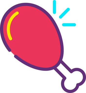 Tavuk. Web simgesi basit illüstrasyon