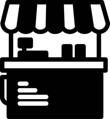 Dükkan. Web simgesi basit tasarım