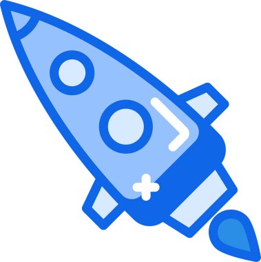 Roket. Web simgesi basit tasarım