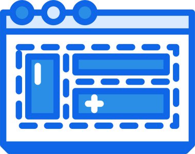 tarayıcı ızgara simgesi. Web için polis arabası vektör simgelerinin basit çizimi