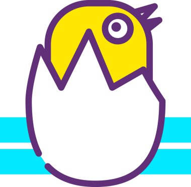 Güzel bir kuş simgesinin vektör çizimi