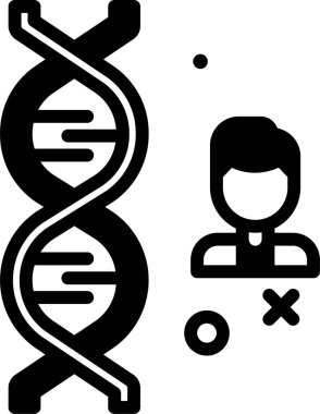 Biyoloji ve kimya simgesi, vektör illüstrasyonu beyaz arkaplanda izole edildi 