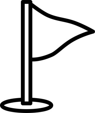 Bayrak. Web simgesi vektör illüstrasyonu