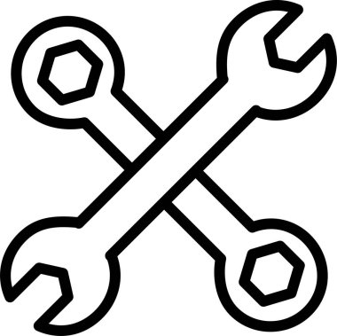 İngiliz anahtarı. Web simgesi basit illüstrasyon