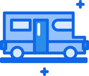 Ambulans. Web simgesi basit illüstrasyon