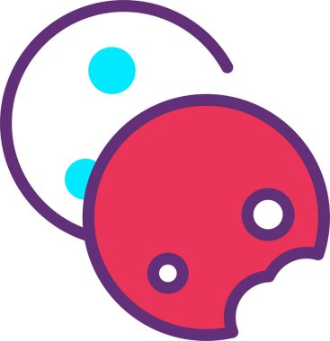 Çerez web simgesi, basit illüstrasyon