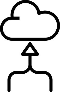 bulut web simgesi, basit vektör illüstrasyonu 