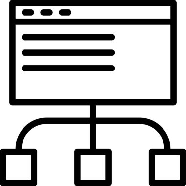 Tarayıcı. Web simgesi basit illüstrasyon