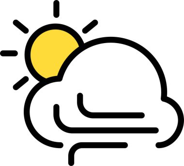 Güneş. Web simgesi basit illüstrasyon