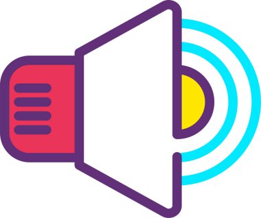 Konuşmacı. Web simgesi basit illüstrasyon