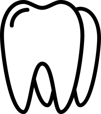 Diş. Web simgesi basit illüstrasyon