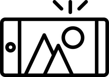 Fotoğraf. Web simgesi basit illüstrasyon