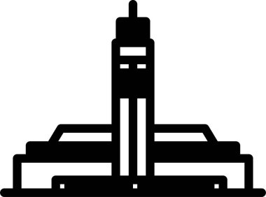 Havaalanı. Web simgesi basit illüstrasyon