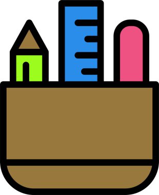 Bina. Web simgesi basit illüstrasyon