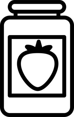 Reçel. Web simgesi basit illüstrasyon