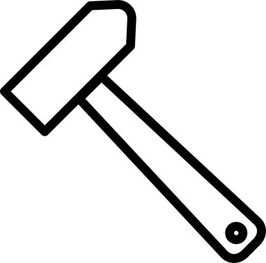 Çekiç. Web simgesi basit illüstrasyon