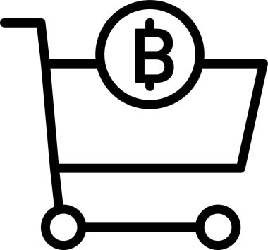 alışveriş simgesi vektör illüstrasyonu